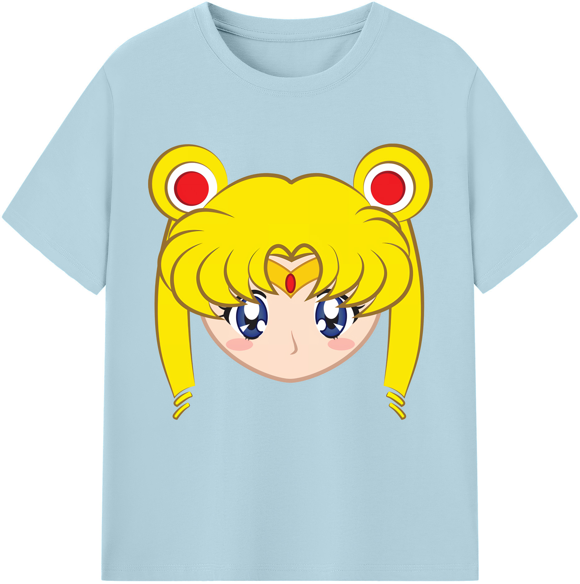 （画像用） 美少女戦士セーラームーン 月野 うさぎ つきの うさぎ Sailor Moon Tsukino Usagi 綿100％半袖Tシャツ（フロントプリント）